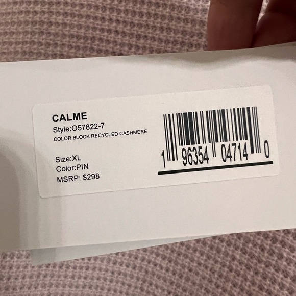 NWT Johnny Was Calme Cashmere color block sweater size XL - Picture 4 of 8